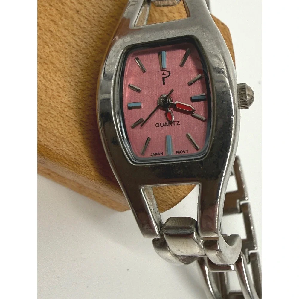 Vintage Watch Lot 3 Wyler Pink Dial Analog Repair Project Stainless Steel 90s